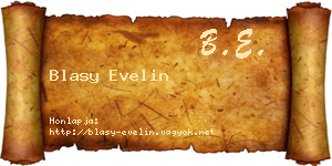 Blasy Evelin névjegykártya
